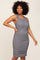 Charcoal Ribbed Sleeveless Dress