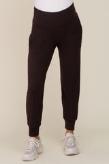 Brown Maternity Joggers