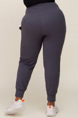 Charcoal Soft Knit Plus Jogger Pants