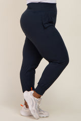 Black Soft Knit Plus Jogger Pants