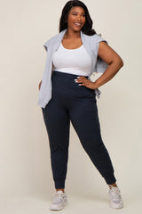 Black Soft Knit Maternity Plus Jogger Pants