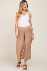 Mocha Wide Leg Maternity Pants