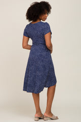 Navy Polka Dot Maternity/Nursing Wrap Dress