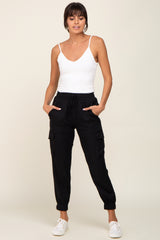 Black Drawstring Cargo Pants