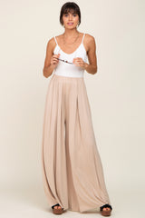 Cream Flowy Pants