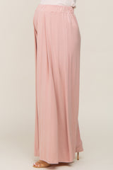 Pink Flowy Maternity Pants