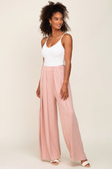 Pink Flowy Maternity Pants