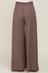 Brown Flowy Maternity Pants