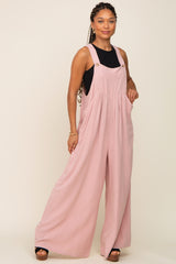 Mauve Sleeveless Wide Leg Jumpsuit