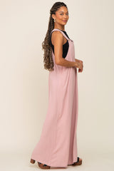 Mauve Sleeveless Wide Leg Jumpsuit