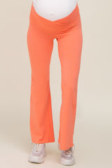 Coral Layered V-Front Maternity Leggings