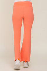 Coral Layered V-Front Maternity Leggings