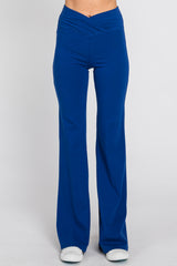 Blue Layered V-Front Leggings