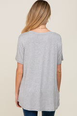 Grey Basic Maternity Tee