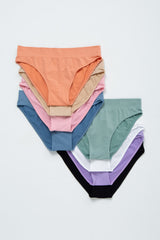 Multi-Color Seamless Mid Rise Underwear Set
