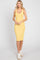 Yellow Rib Knit Basic Sleeveless Dress