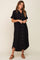 Black Button Down Midi Dress