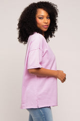 Lavender Exposed Seam Pocket T-Shirt