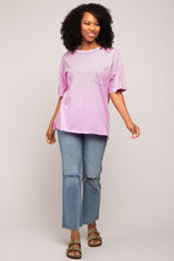 Lavender Exposed Seam Pocket T-Shirt