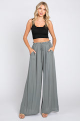 Olive Wide Leg Maternity Pants