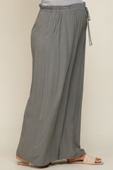 Olive Wide Leg Maternity Pants