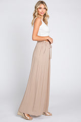 Taupe Wide Leg Pants