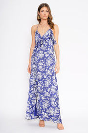 Royal Blue Printed Maxi Dress