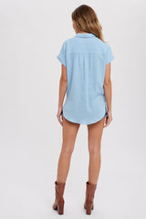 Chambray Button Up Cotton Shirt