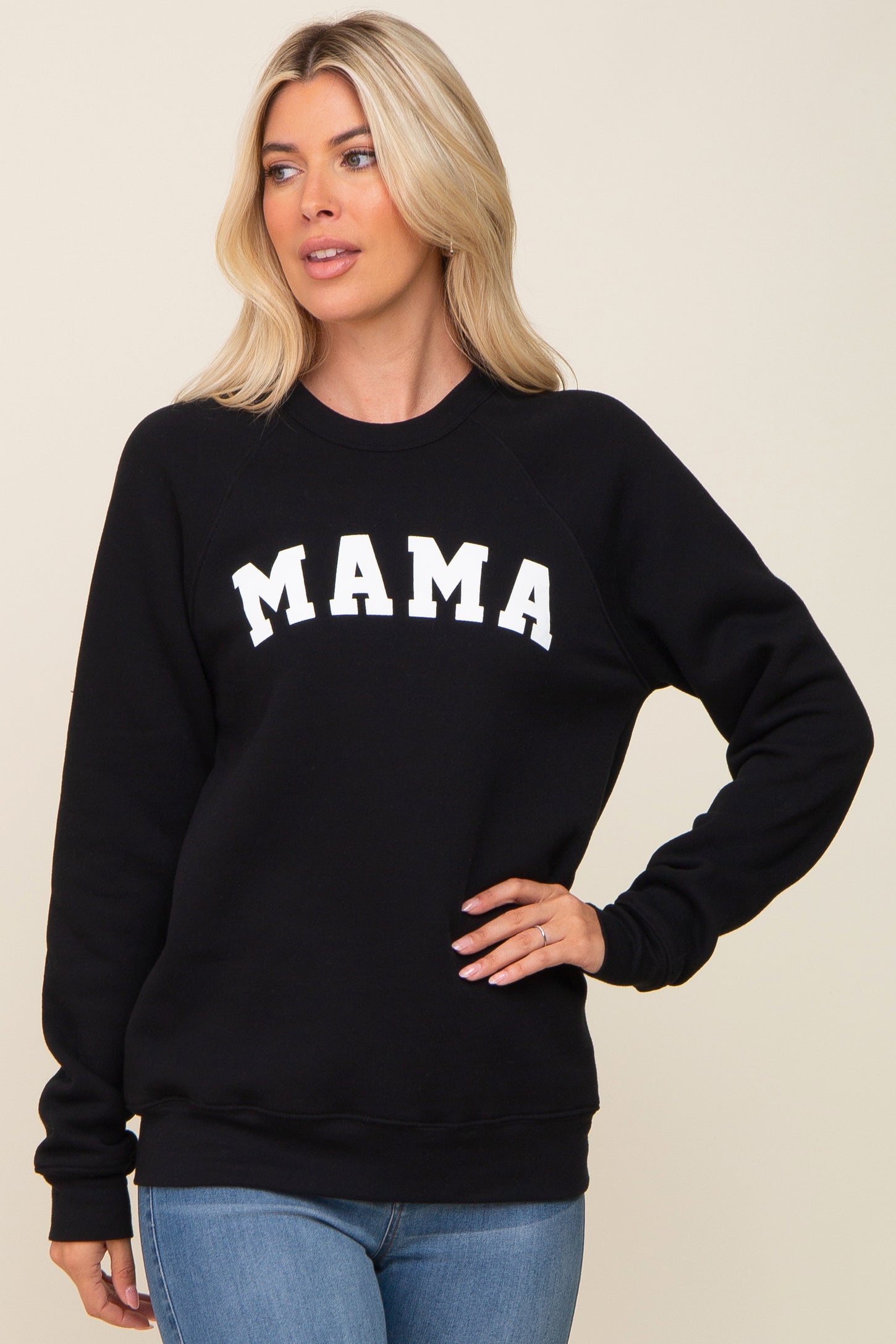 Black Mama Graphic Pullover Sweatshirt