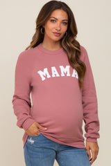 Mauve Mama Graphic Maternity Pullover Sweatshirt