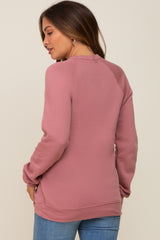 Mauve Mama Graphic Maternity Pullover Sweatshirt