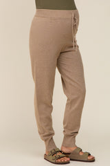 Mocha Sweater Knit Maternity Joggers