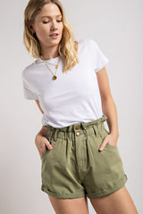 Sage Cotton Shorts