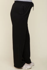 Black Wide Leg Maternity Joggers