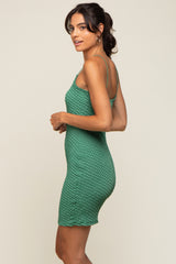 Green Texture Knit Dress