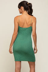 Green Texture Knit Dress