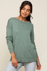 Mint Green Knit Long Sleeve Maternity Top