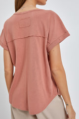 Rust Short Dolman Sleeve Top