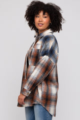 Rust Plaid Button Down Flannel