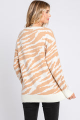 Taupe Animal Print Sweater