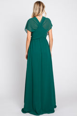 Forest Green Sweetheart Convertible Chiffon Gown