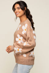 Camel Daisy Soft Brushed Knit Sweater