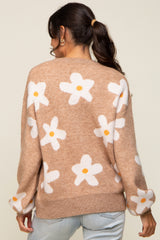 Camel Daisy Soft Brushed Knit Sweater