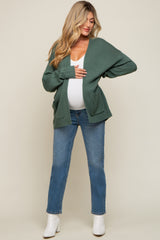 Olive Basic Maternity Knit Cardigan