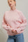 Light Pink Knit Long Sleeve Mock Neck Top