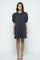 Gray Puff Elbow Sleeve Flare Baby Doll Dress