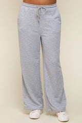 Heather Grey Wide Leg Lounge Pants