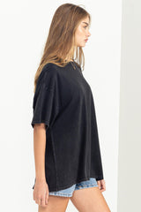 Black Faded Oversized T-Shirt