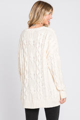 Cream Chunky Cable Knit Sweater