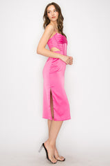 Pink Silky Corset Dress